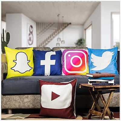 Figures Digital Printed Cushion Cover Set of 5-5
