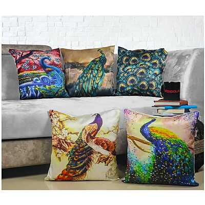 Figures Digital Printed Cushion Cover Set of 5-6
