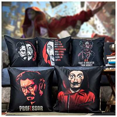 Figures Digital Printed Cushion Cover Set of 5-9