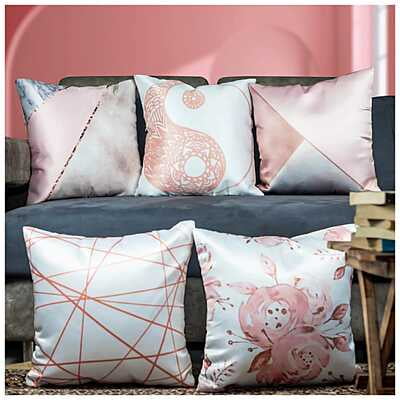 SingleTone Digital Printed Cushion Cover Set of 5-17