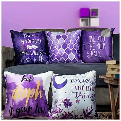 SingleTone Digital Printed Cushion Cover Set of 5-19