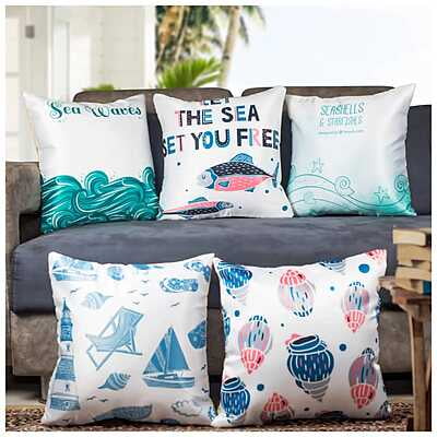 SingleTone Digital Printed Cushion Cover Set of 5-20