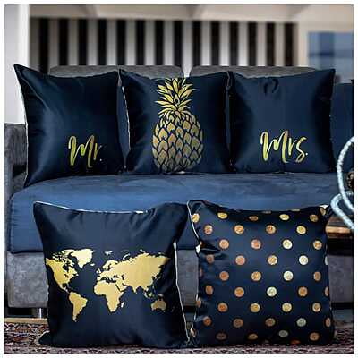 SingleTone Digital Printed Cushion Cover Set of 5-3