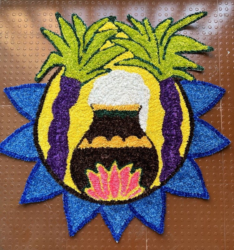 Rangoli Mat - 3D010 - 3 feet Rangoli Mat - 3D010 - 3 feet