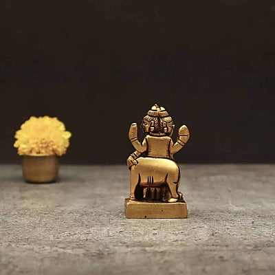Brass Lord Dattatreya Idol - 3 inch Height | Revered Brass Idol of Lord Dattatreya for Spiritual Enlightenment Brass Lord Dattatreya Idol - 3 inch Height | Revered Brass Idol of Lord Dattatreya for Spiritual Enlightenment