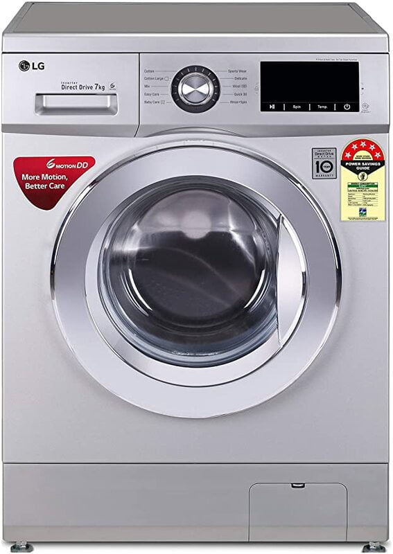 LG 7.0 Kg 5 Star Inverter Fully-Automatic Front Loading Washing Machine (FHM1207ZDL,