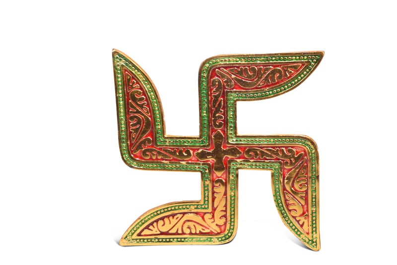 Swastik Hanging Meena Gold