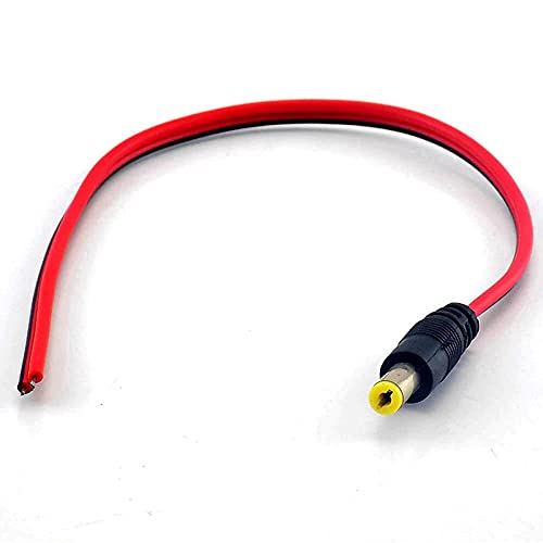 DC Jack Male Power Connector With Wire 5.5×2.1mm-10 DC Jack Male Power Connector With Wire 5.5×2.1mm-10