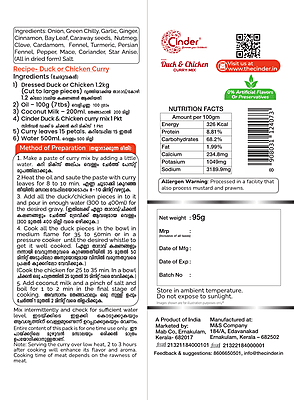 CINDER DUCK CURRY MIX 95G - ALL IN ONE