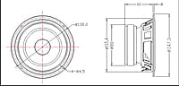 DE525-01 Woofer 5.25" 8Ohms 65 Watts (2 Pcs) DE525-01 Woofer 5.25" 8Ohms 65 Watts (2 Pcs)