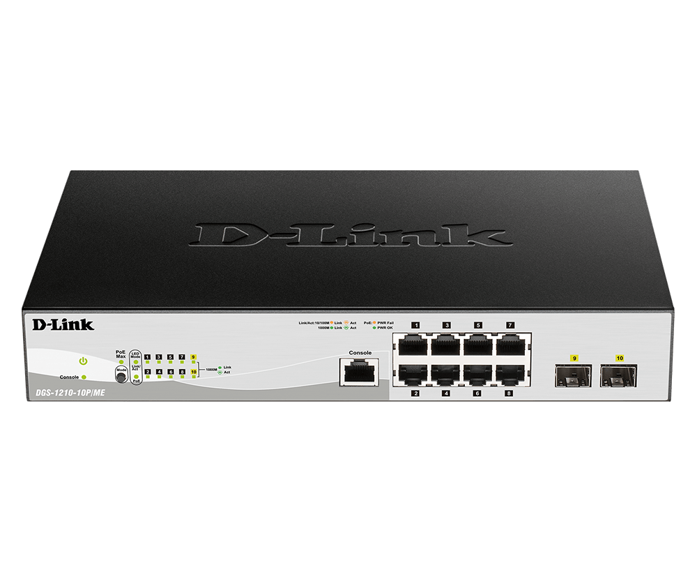Dlink 10 Port Network POE Switch DGS-1210-10P Dlink 10 Port Network POE Switch DGS-1210-10P