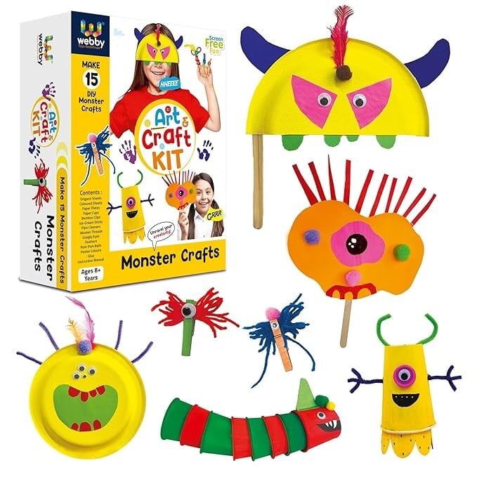 DIY Monster Puppet Art & Craft Activity