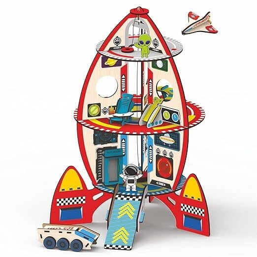 DIY Rocket Playset Doll House Space
