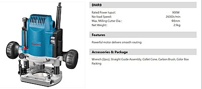 DongCheng Wood Router DMR8 (900W, 8mm) DongCheng Wood Router DMR8 (900W, 8mm)