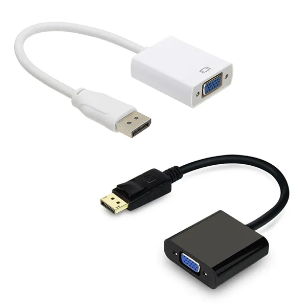 DisplayPort (DP) Male  to VGA Adapter Female , Gold-Plated Compatible with Computer, Desktop, Laptop, PC, Monitor, Projector, HDTV TD-260TC