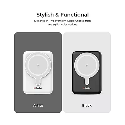 Digitek Power Bank DPB-5000 MS (15W Wireless, 20W PD, Type-C, Black) Digitek Power Bank DPB-5000 MS (15W Wireless, 20W PD, Type-C, Black)