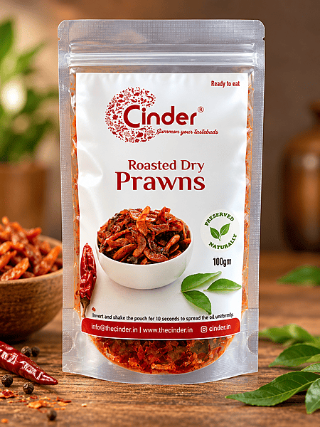 CINDER DRY PRAWN ROAST 100G - READY TO EAT