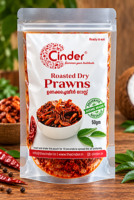 CINDER DRY PRAWNS ROAST 50G - READY TO EAT