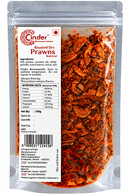CINDER DRY PRAWN ROAST 100G - READY TO EAT