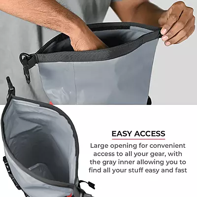 Viaterra Drybag 8L - 100% Waterproof Motorcycle Tailbag/Rear Rack Bag (Universal with Versatile Mounting)
