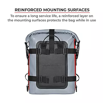 Viaterra Drybag 8L - 100% Waterproof Motorcycle Tailbag/Rear Rack Bag (Universal with Versatile Mounting)