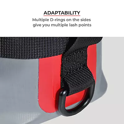 Viaterra Drybag 8L - 100% Waterproof Motorcycle Tailbag/Rear Rack Bag (Universal with Versatile Mounting)