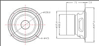 DS-52K0704 Mid Woofer 5.25" 4Ohms 80 Watts Kevlar cone (1 Pcs) LIMITED EDITION DS-52K0704 Mid Woofer 5.25" 4Ohms 80 Watts Kevlar cone (1 Pcs) LIMITED EDITION