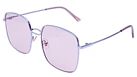 Female Oversized Square Sunglasses. See Through Light Brown UV Protected Flat Lens.