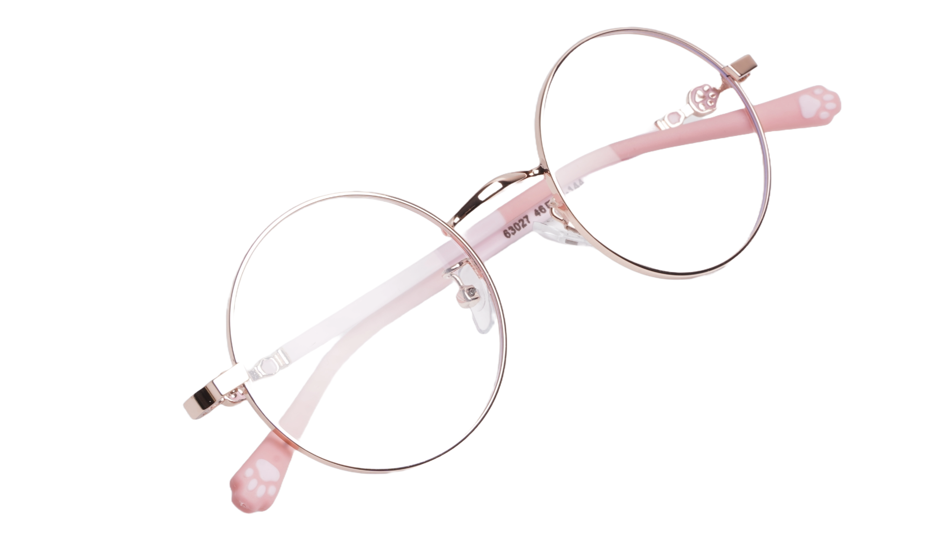 Soigné Kids Small Round Spectacle Frame.Pink&Gold.(4-9)Y-Girl