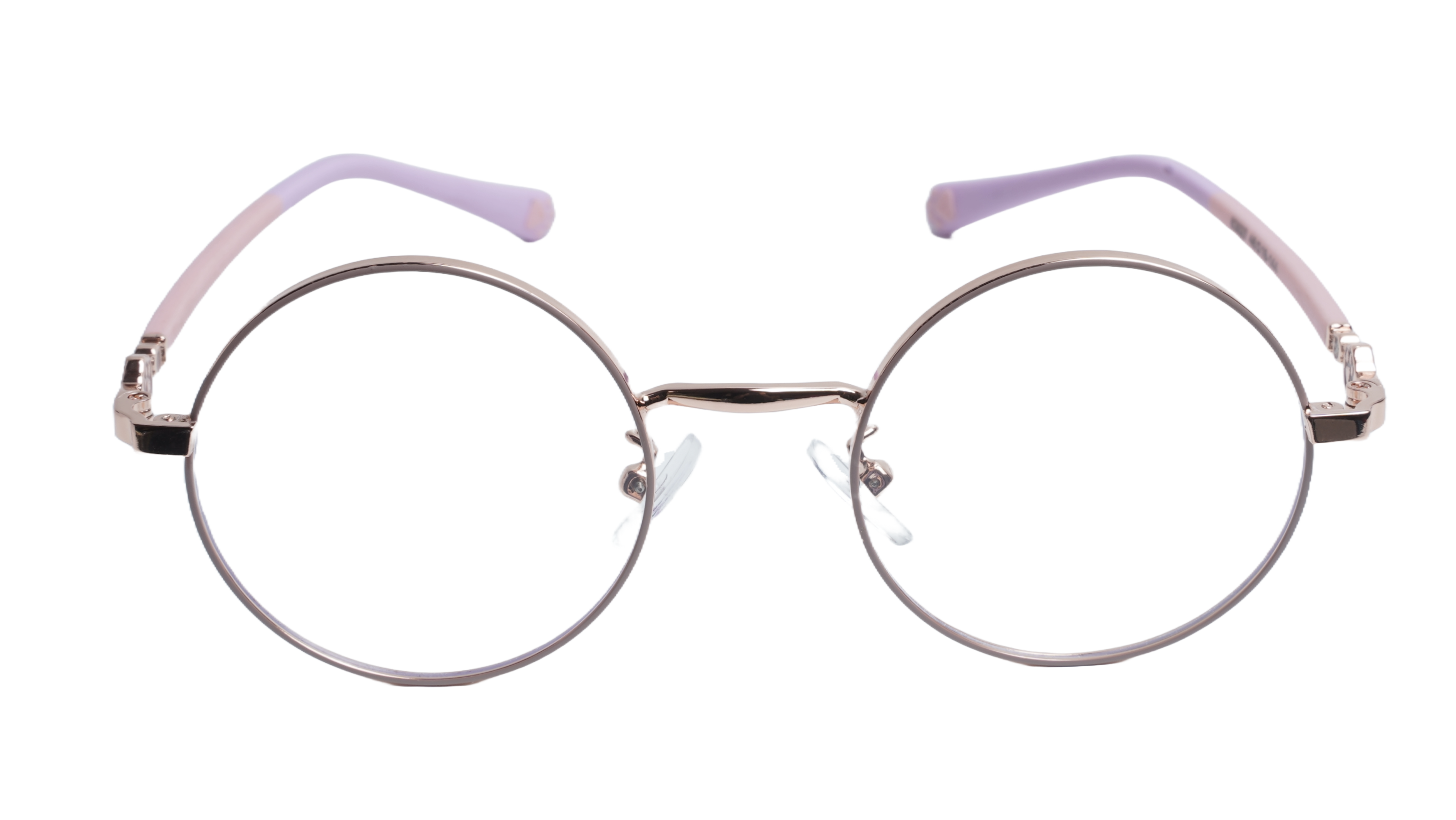 Soigné Kids Small Round Spectacle Frame.Pink&Gold.(4-9)Yr-Girl