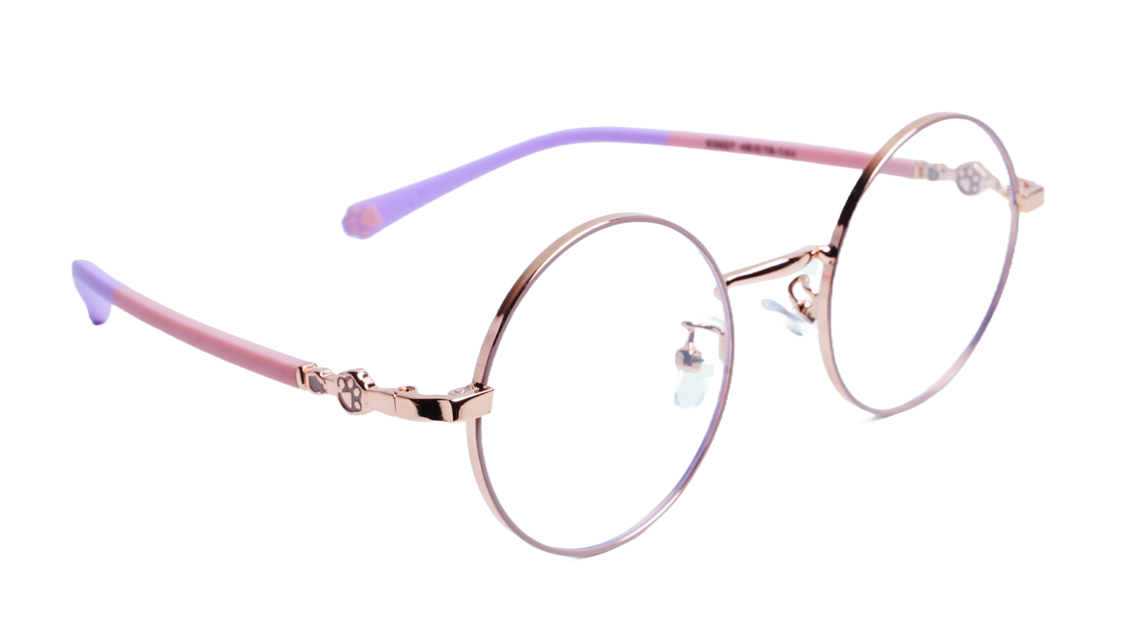 Soigné Kids Small Round Spectacle Frame.Pink&Gold.(4-9)Yr-Girl