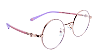 Soigné Kids Small Round Spectacle Frame.Pink&Gold.(4-9)Yr-Girl Soigné Kids Small Round Spectacle Frame.Pink&Gold.(4-9)Yr-Girl