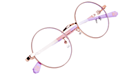 Soigné Kids Small Round Spectacle Frame.Pink&Gold.(4-9)Yr-Girl Soigné Kids Small Round Spectacle Frame.Pink&Gold.(4-9)Yr-Girl