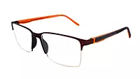 Soigné Unisex Large Half Rimmed Rectangular Spectacle Frame.Multicolor