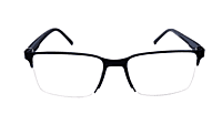 Soigné Unisex Half Rimmed Rectangular Spectacle Frame.Black&Gray-Large Soigné Unisex Half Rimmed Rectangular Spectacle Frame.Black&Gray-Large