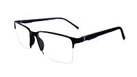 Soigné Unisex Half Rimmed Rectangular Spectacle Frame.Black&Gray-Large Soigné Unisex Half Rimmed Rectangular Spectacle Frame.Black&Gray-Large