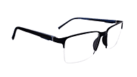 Soigné Unisex Half Rimmed Rectangular Spectacle Frame.Black&Gray-Large Soigné Unisex Half Rimmed Rectangular Spectacle Frame.Black&Gray-Large