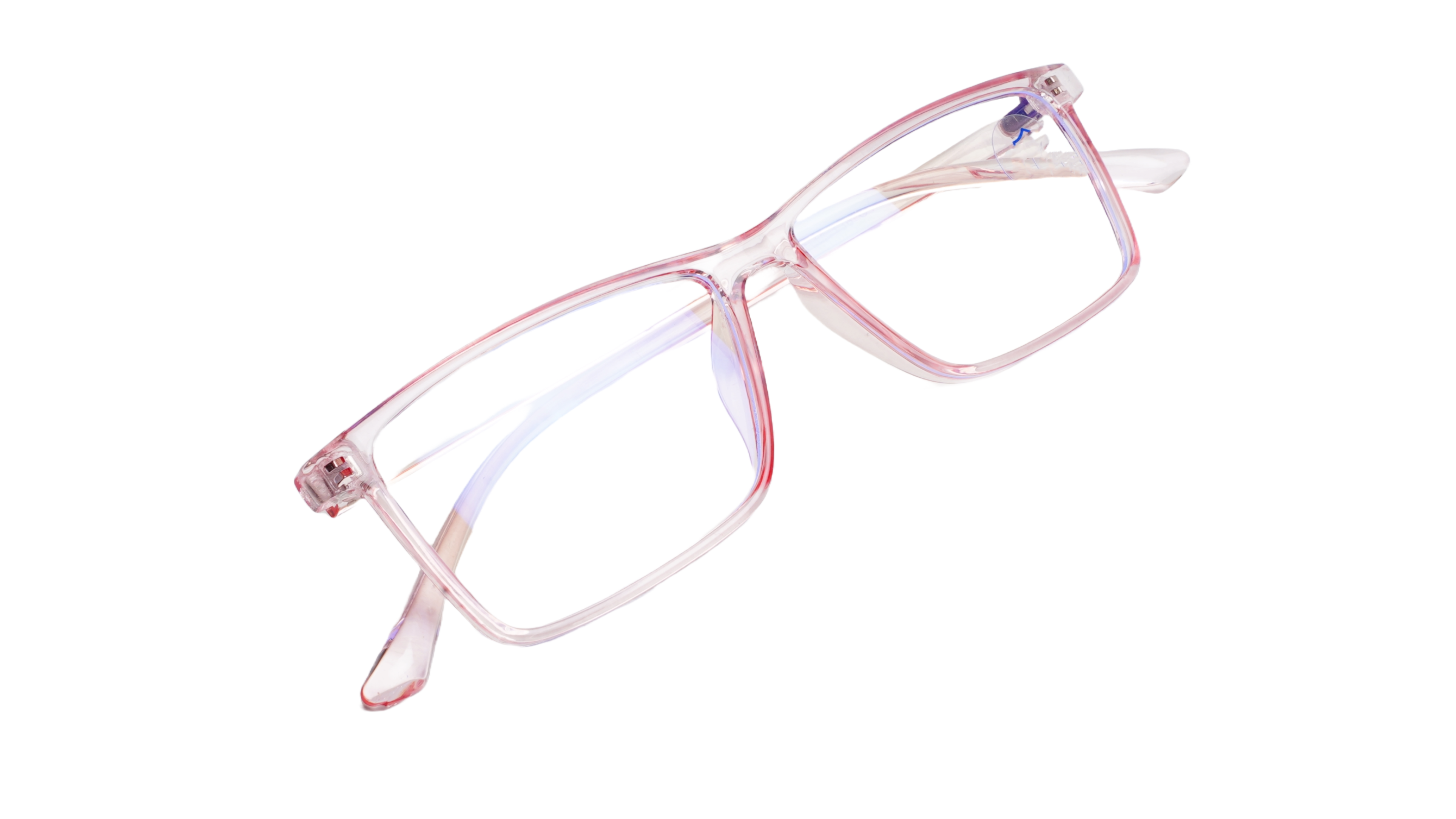 Soigné Female Rectangular Spectacle Frame.Light Pink-Large