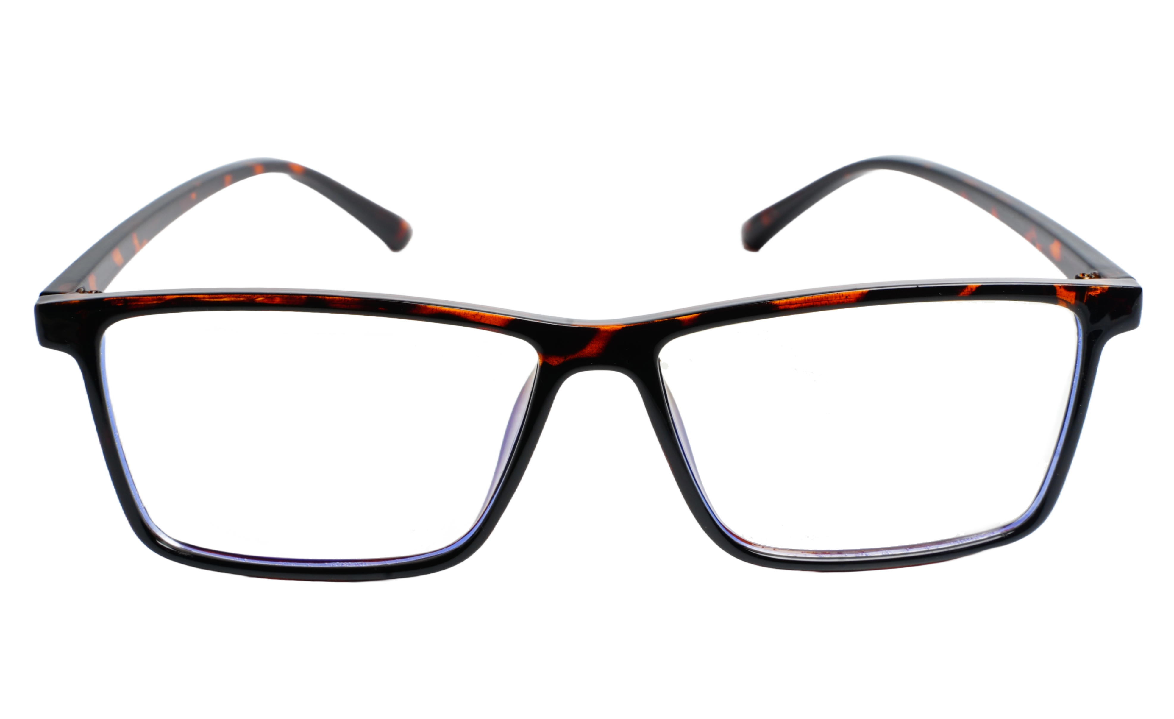 Soigné Unisex Rectangular Spectacle Frame.Leopard Print-Large