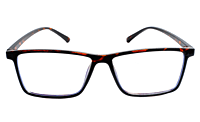Soigné Unisex Rectangular Spectacle Frame.Leopard Print-Large