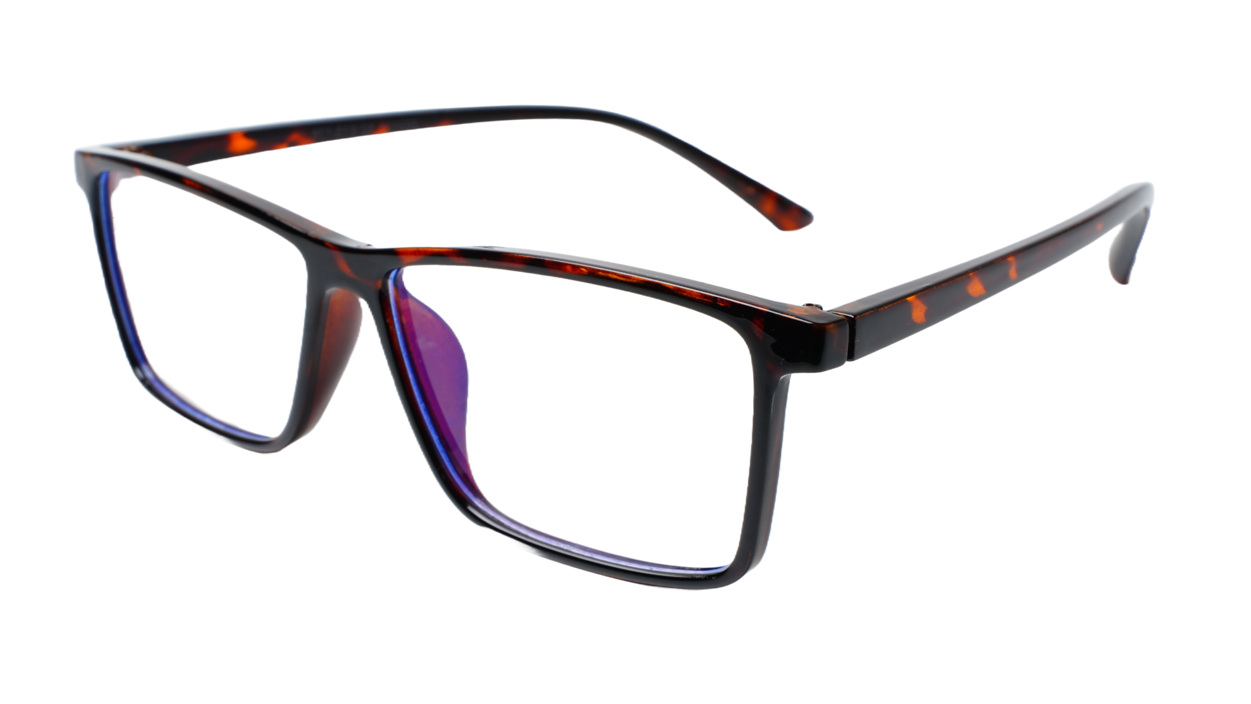Soigné Unisex Rectangular Spectacle Frame.Leopard Print-Large