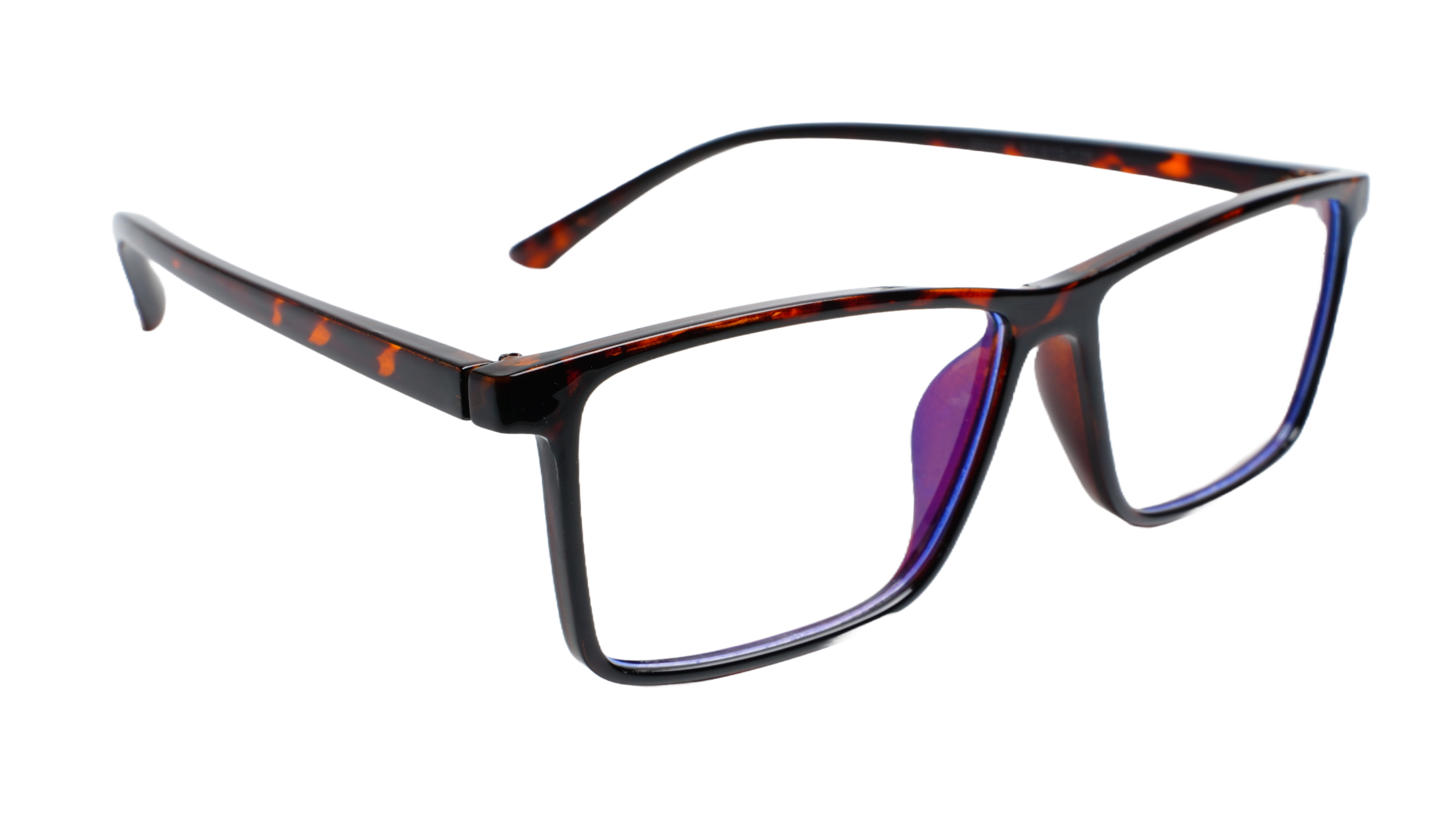 Soigné Unisex Rectangular Spectacle Frame.Leopard Print-Large