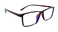 Soigné Unisex Rectangular Spectacle Frame.Leopard Print-Large