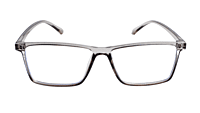 Soigné Unisex Rectangular Spectacle Frame.See Through Grey-Large