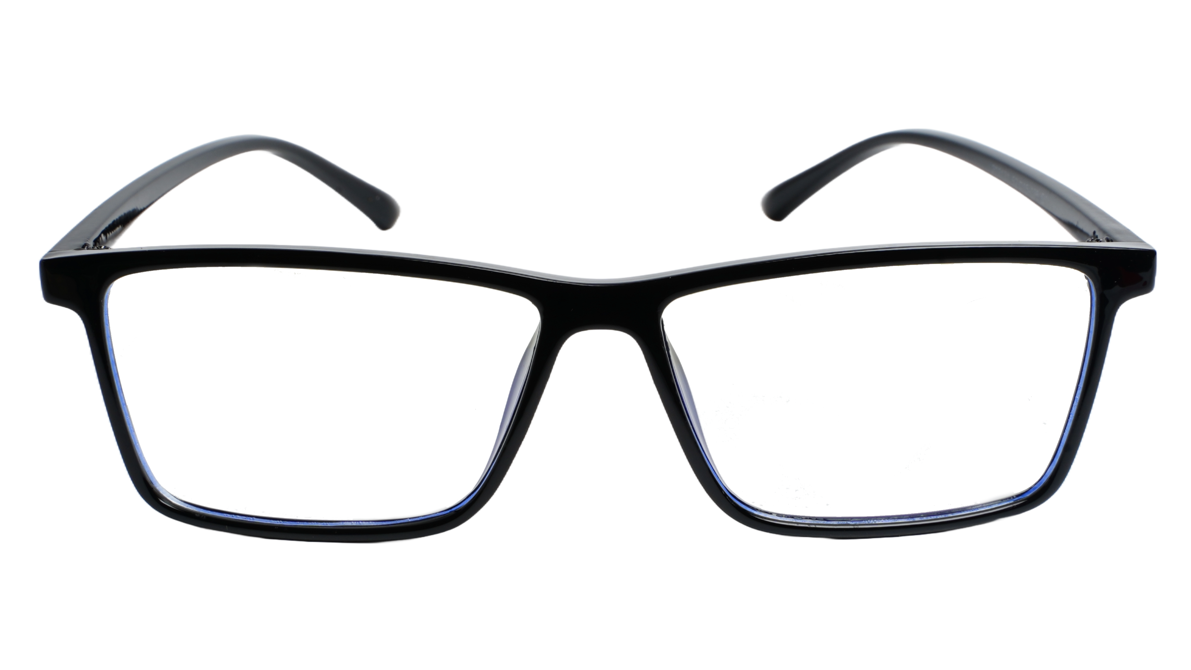 Soigné Unisex Rectangular Spectacle Frame.Black-Large