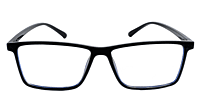 Soigné Unisex Rectangular Spectacle Frame.Black-Large Soigné Unisex Rectangular Spectacle Frame.Black-Large