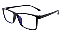 Soigné Unisex Rectangular Spectacle Frame.Black-Large Soigné Unisex Rectangular Spectacle Frame.Black-Large