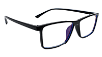 Soigné Unisex Rectangular Spectacle Frame.Black-Large Soigné Unisex Rectangular Spectacle Frame.Black-Large