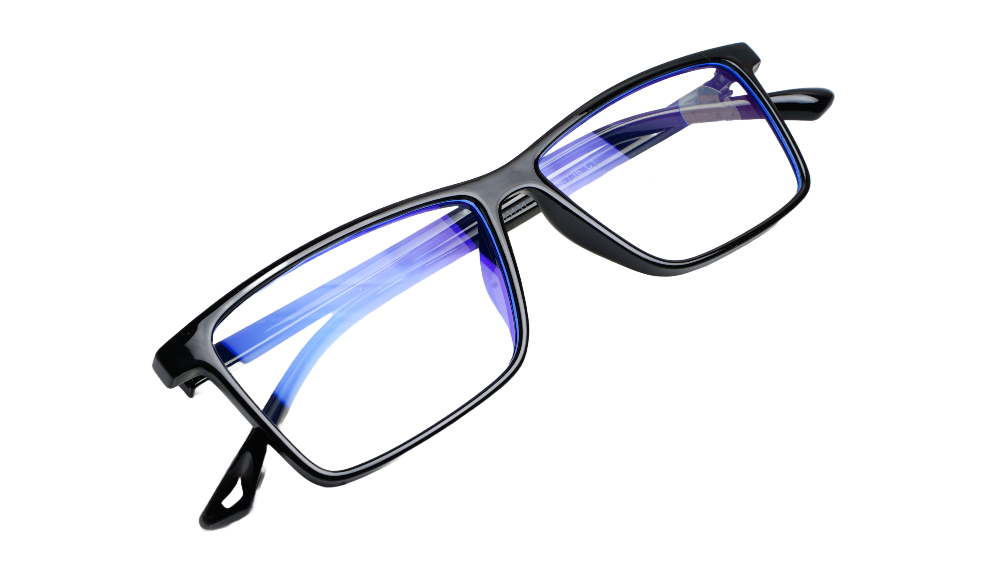 Soigné Unisex Rectangular Spectacle Frame.Black-Large
