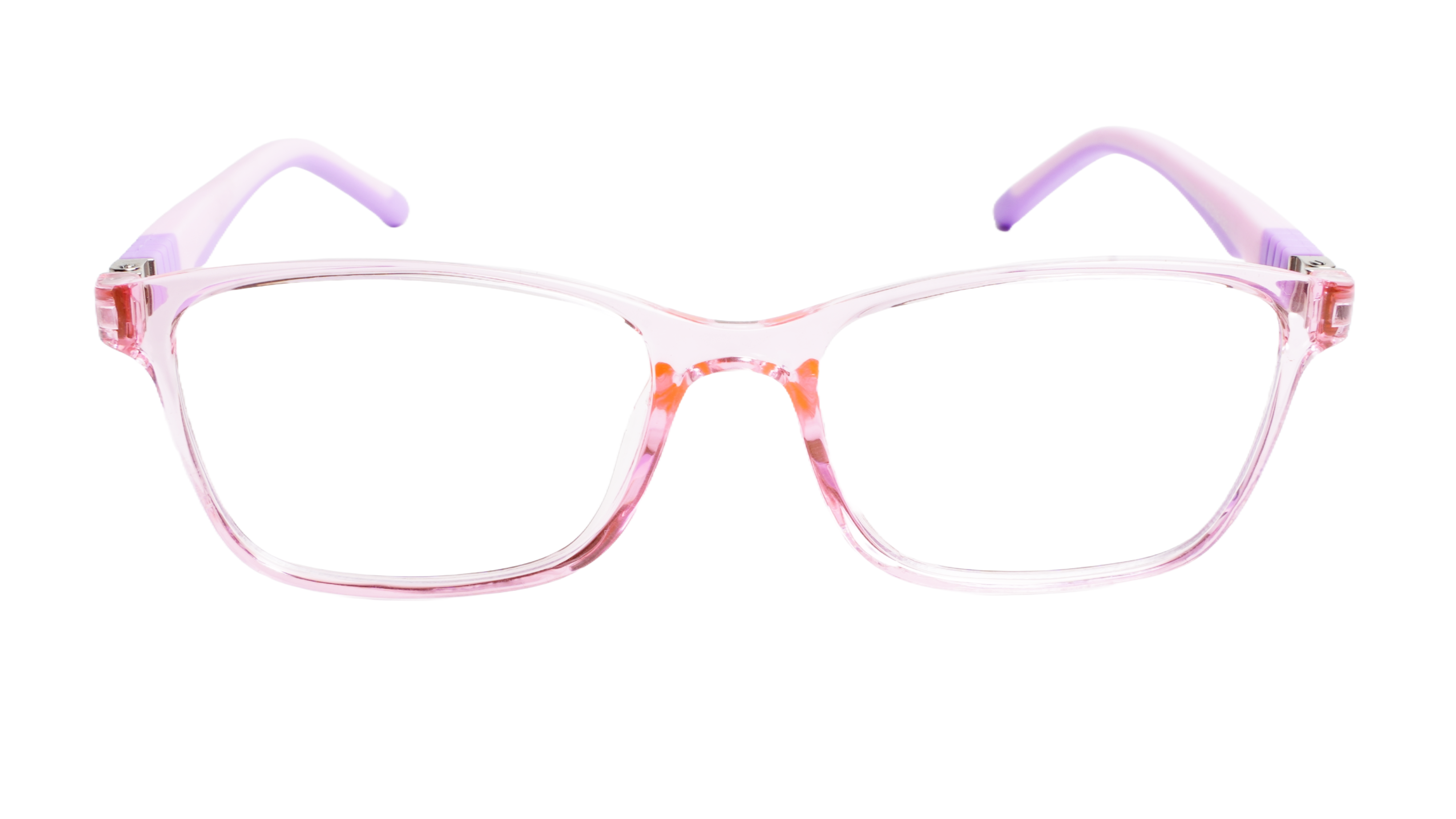 Soigné Kids&Teens Small Rectangular Spectacle Frame.Pink&Purple(7-14)Y-Girl